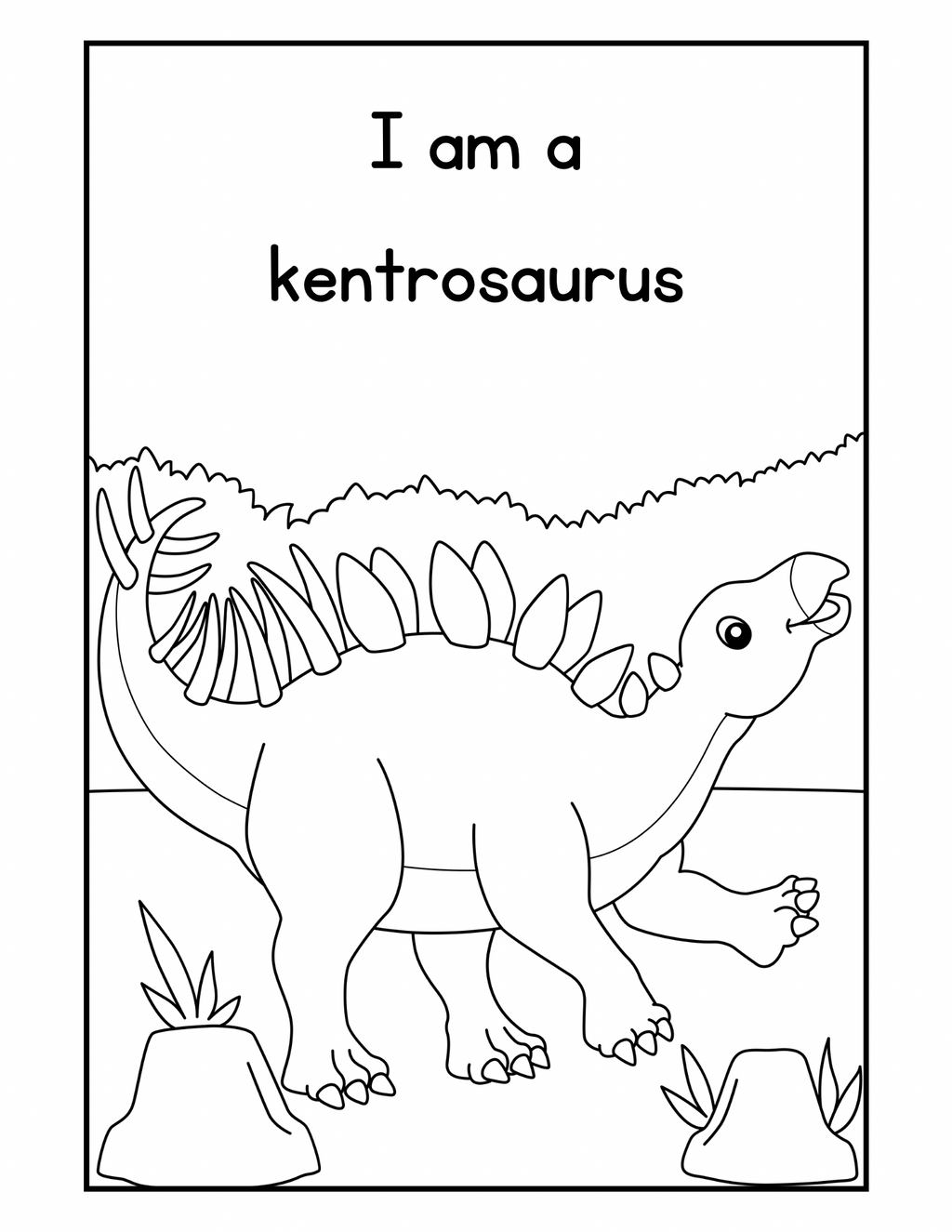 Dinosaur Coloring Book – Printable PDF (Instant Download)