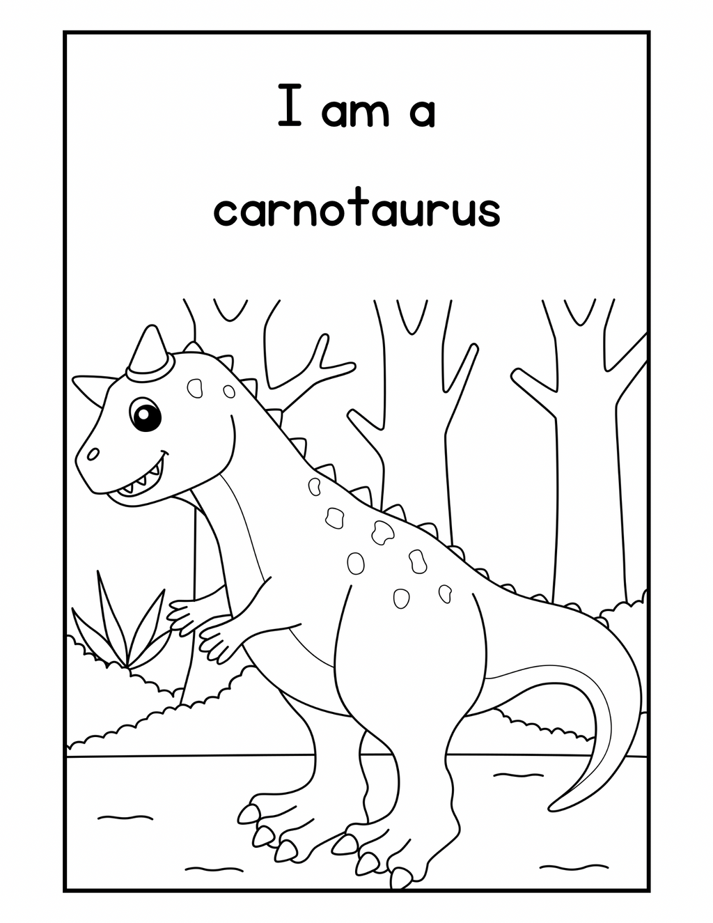 Dinosaur Coloring Book – Printable PDF (Instant Download)