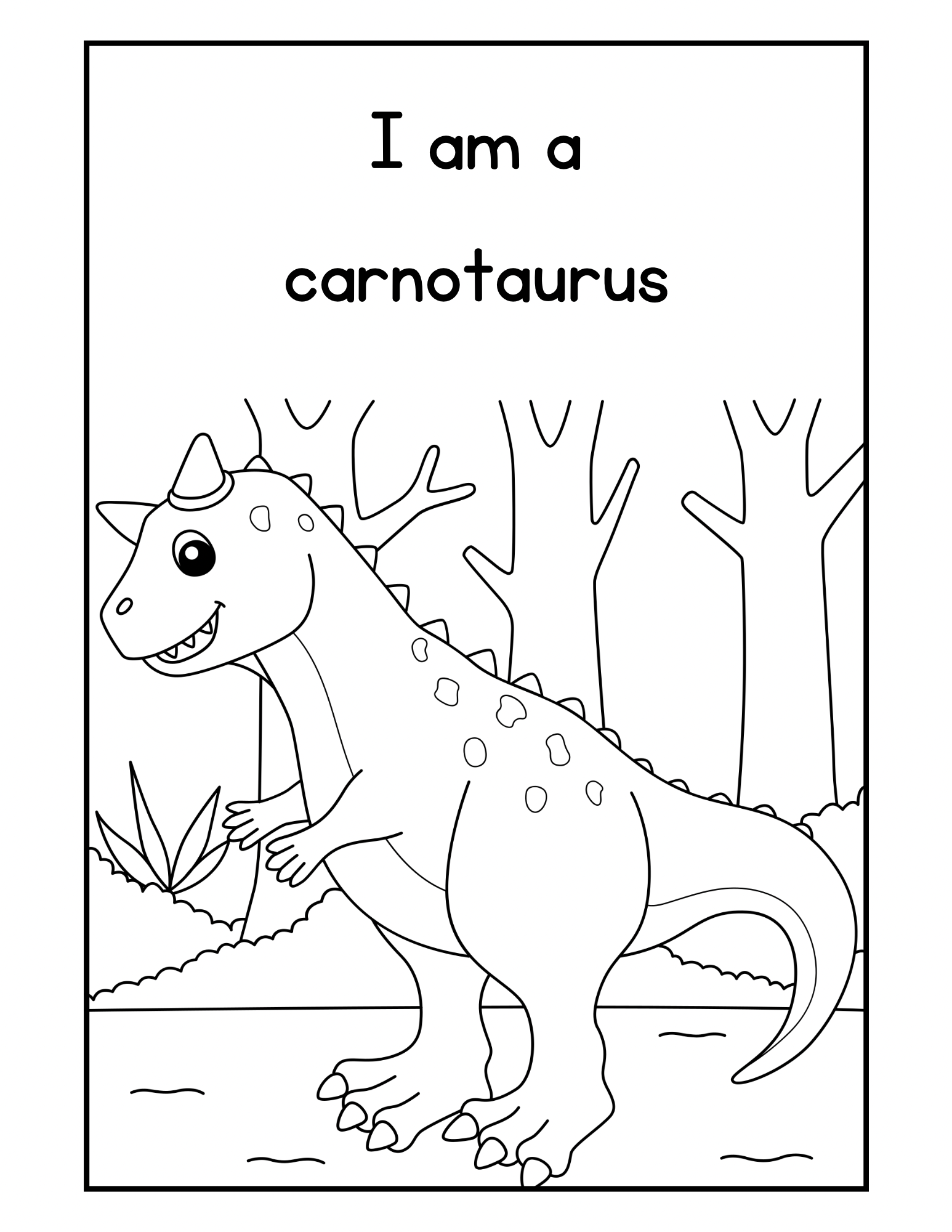 Dinosaur Coloring Book – Printable PDF (Instant Download)