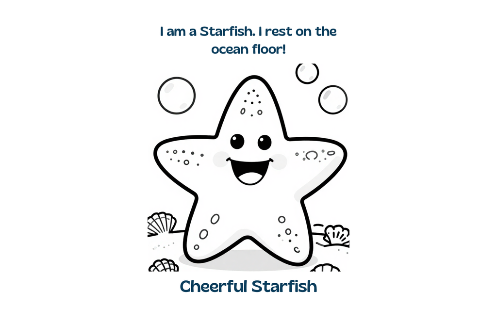 Smiling whale coloring page from Ocean Friends Coloring Book
