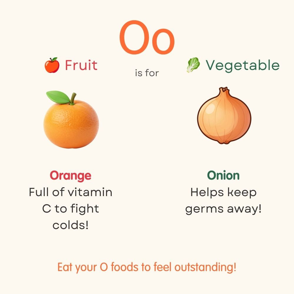 Tiny Tummies A to Z: Fruits & Veggies — Printable PDF (Instant Download)