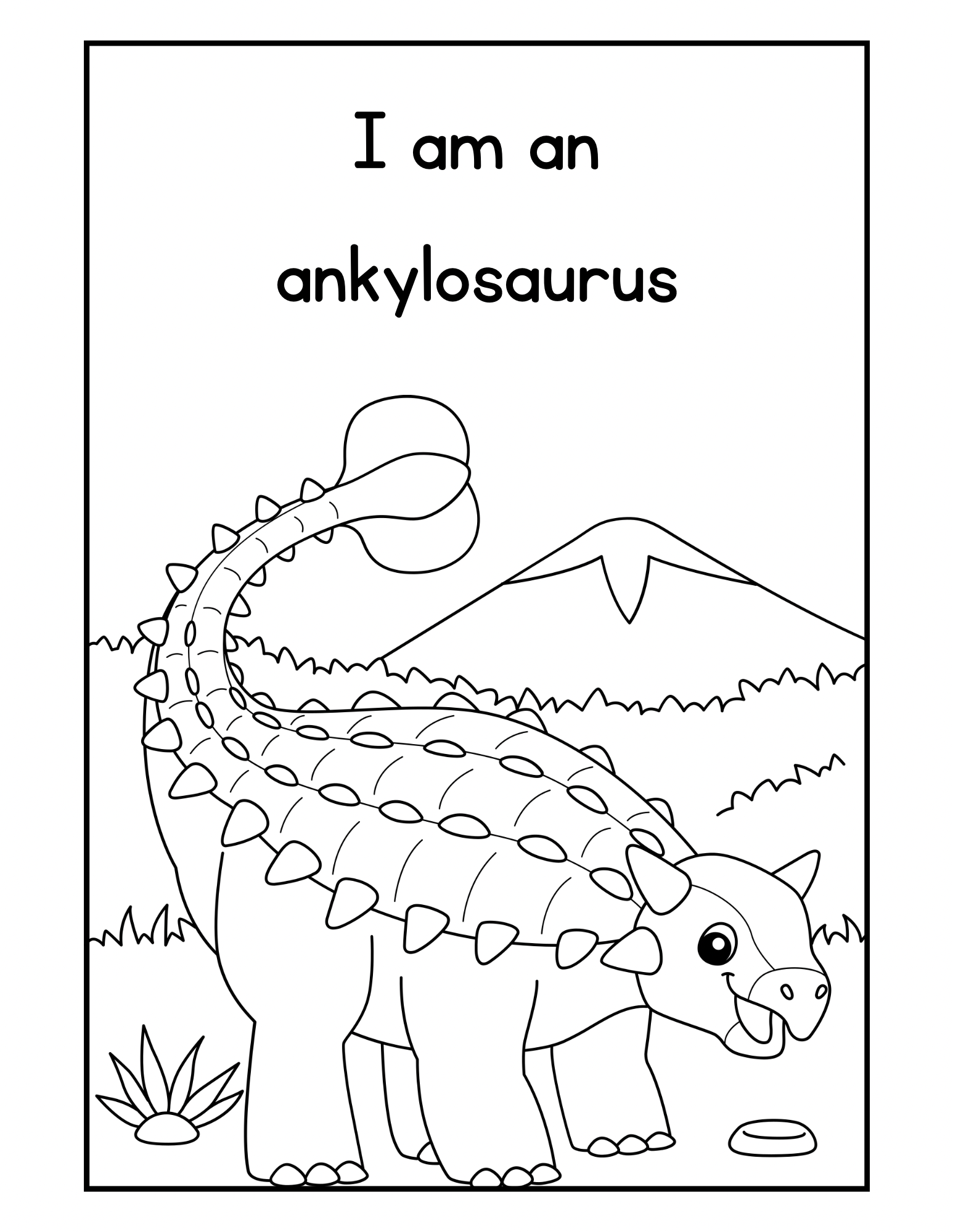 Dinosaur Coloring Book – Printable PDF (Instant Download)