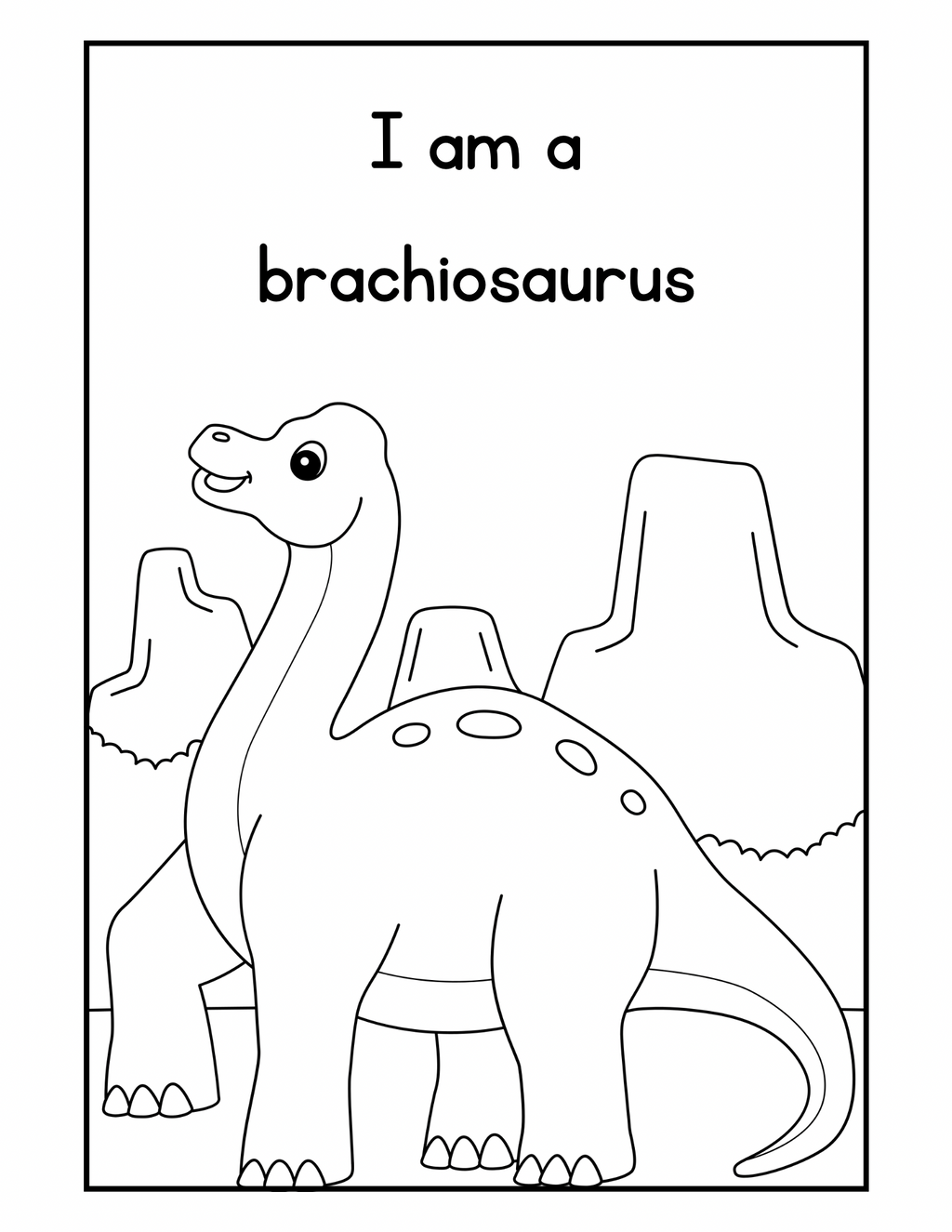 Dinosaur Coloring Book – Printable PDF (Instant Download)